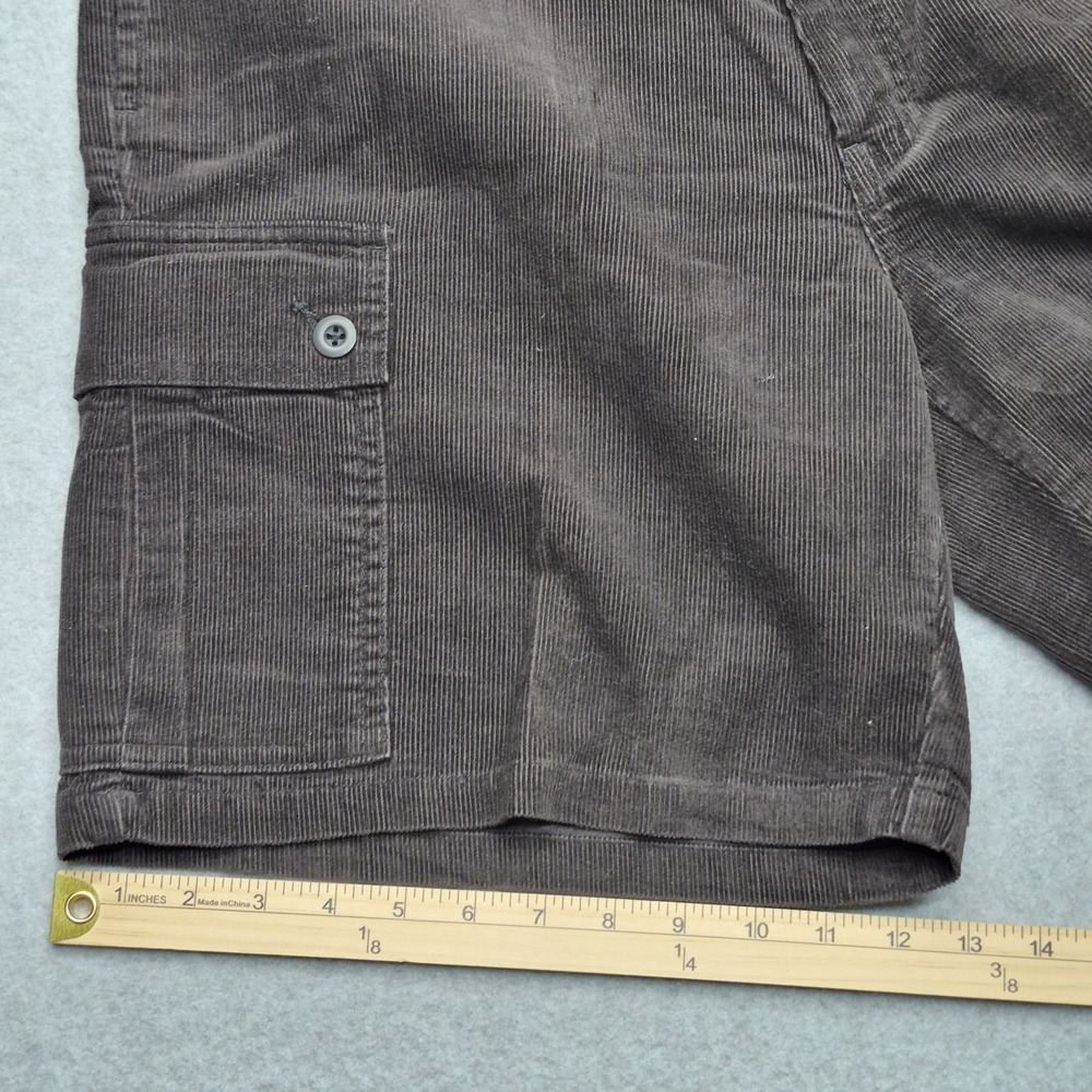 Vintage Polo Ralph Lauren Corduroy Shorts Men 35 Brown Cargo Gorpcore Skater Y2K - Picture 10 of 16